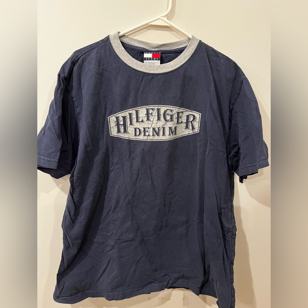 Men’s Tommy Hilfiger Denim Navy and Gray T-Shirt